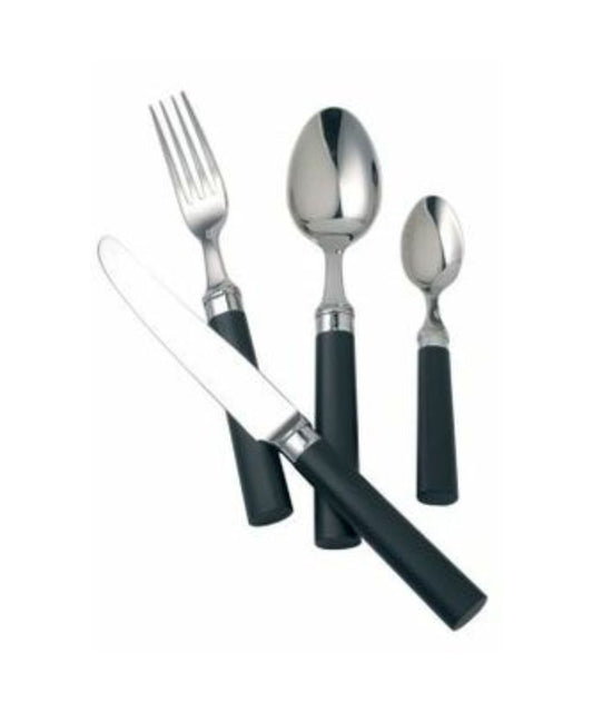 Alain Saint-Joanis Oslo Stainless Steel Flatware Collection with Ebony Handles
