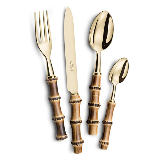 Alain Saint-Joanis Bamboo Gold Plate Flatware Collection