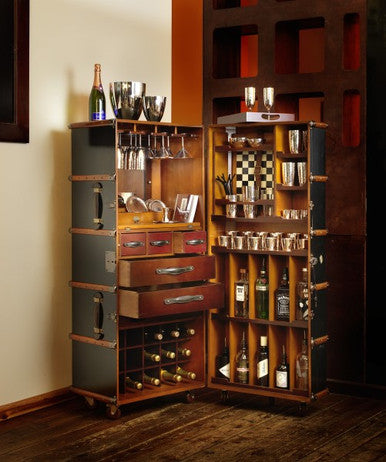 Steamer Trunk Bar Cart