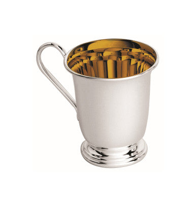 Fluted Sterling Silver Baby Cup with Vermeil Interior