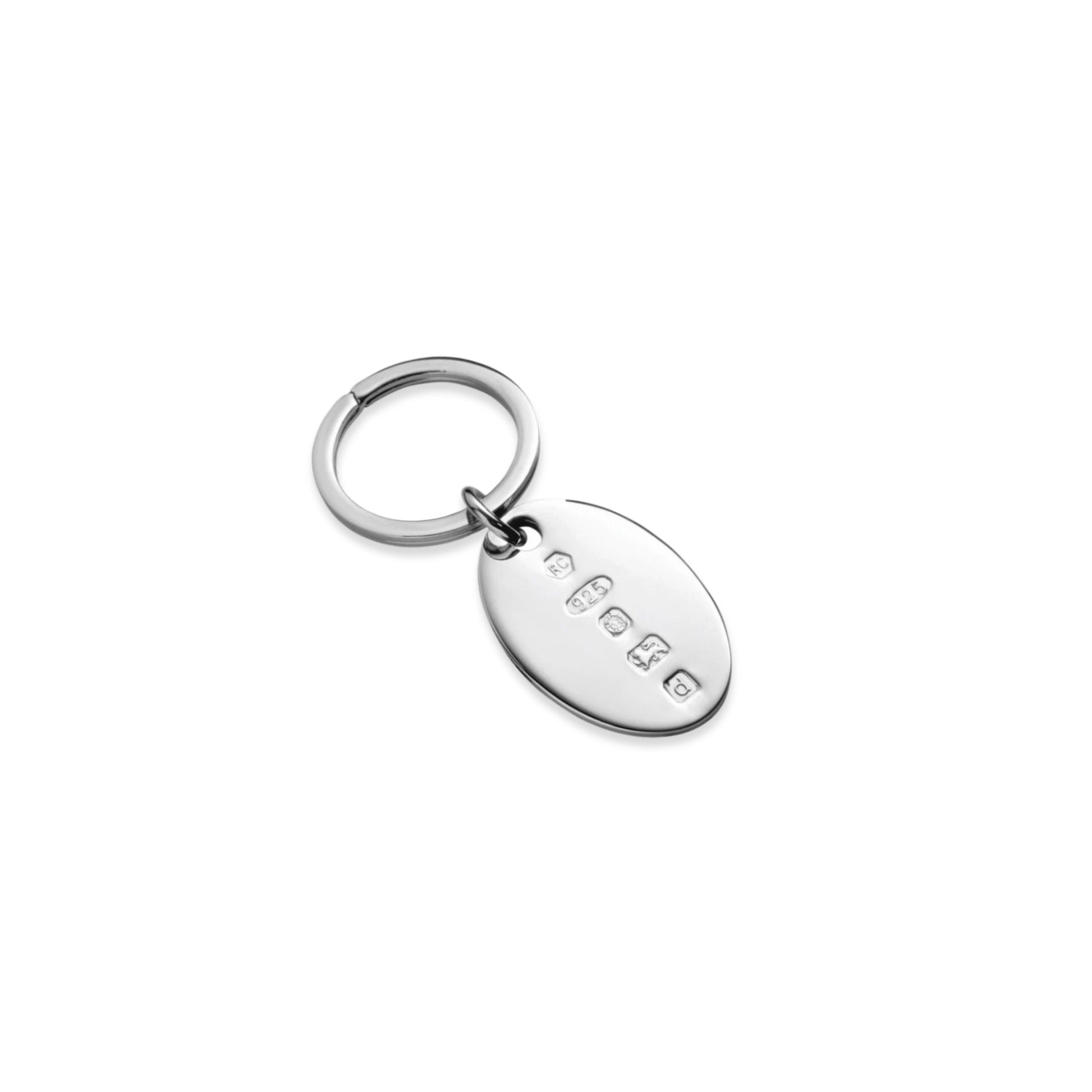 Carrs Silver Sterling Silver Hallmarked Oval Key Fob Lifestyle