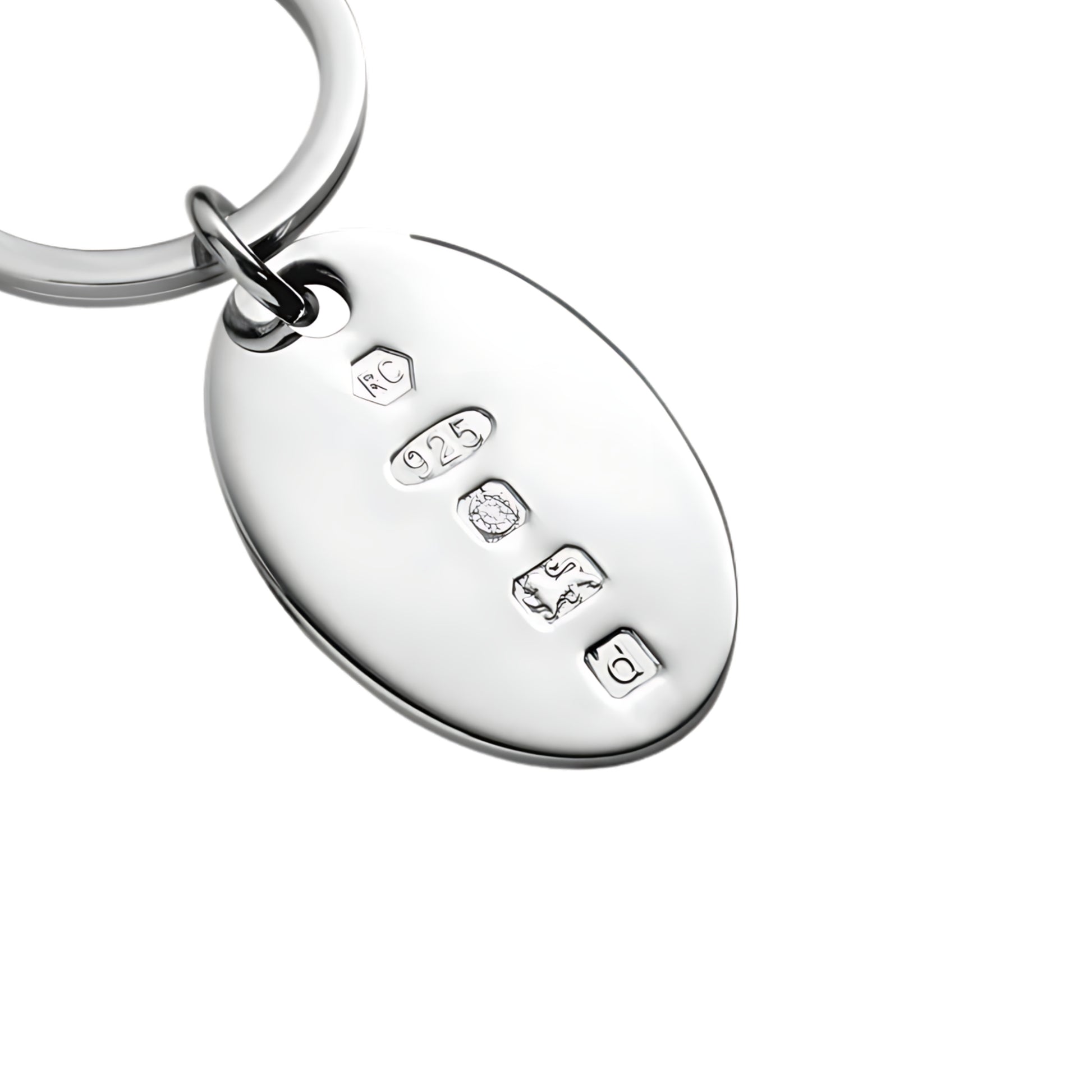 Carrs Silver Sterling Silver Hallmarked Oval Key Fob Lifestyle