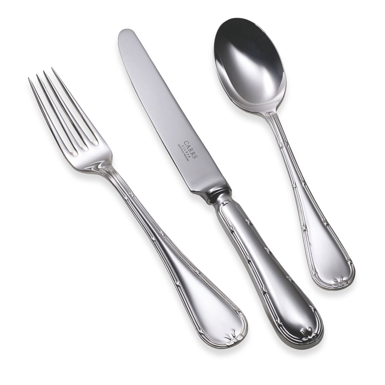 Carrs Silver English Reed & Ribbon Silverplate Cutlery Collection