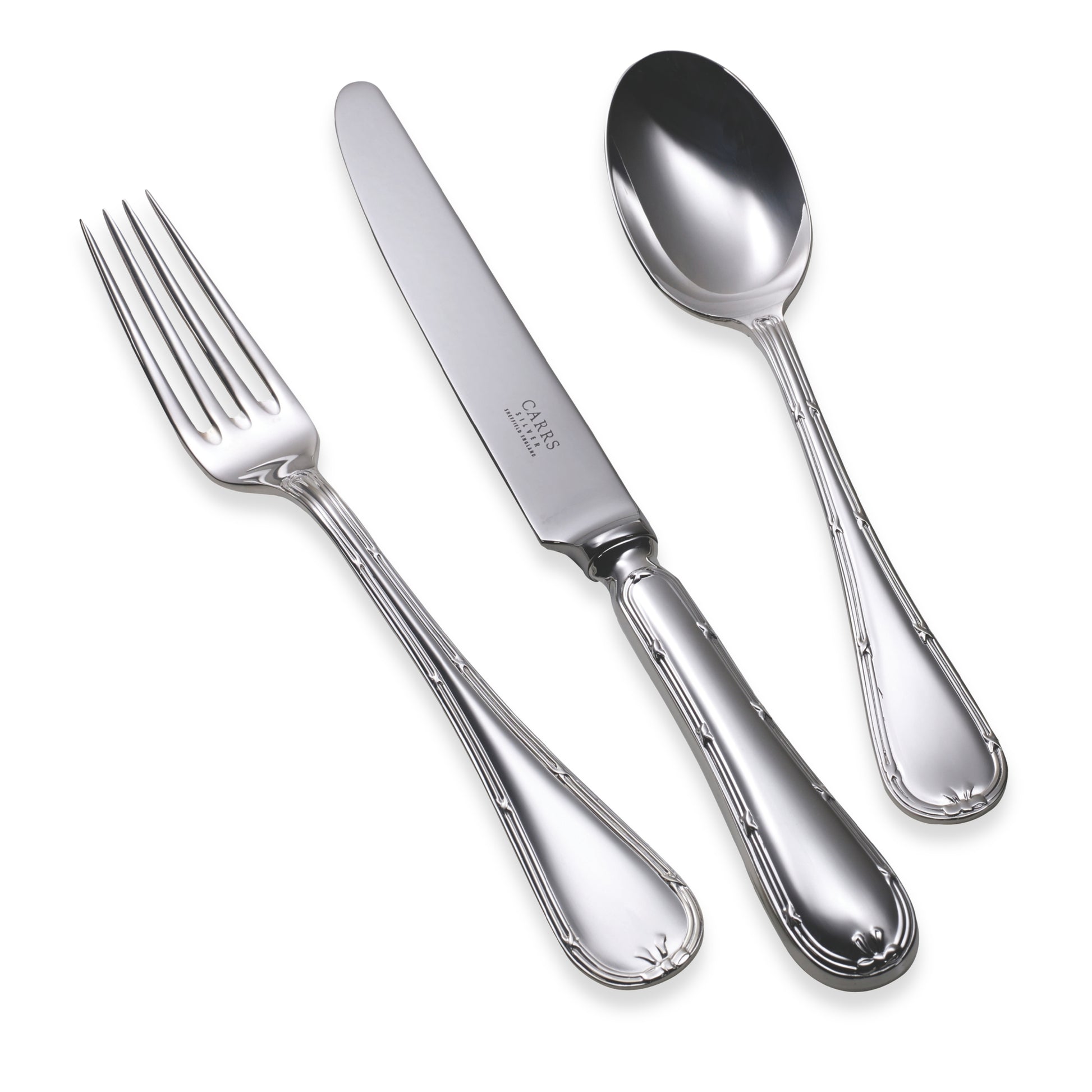 Carrs Silver English Reed & Ribbon Silverplate Cutlery Collection