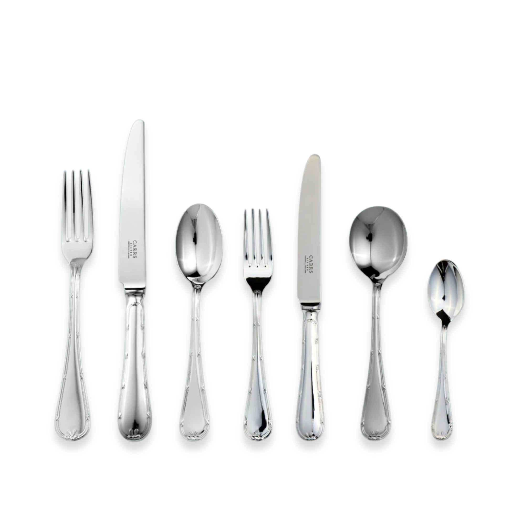 Carrs Silver English Reed Ribbon Sterling Silver Flatware The