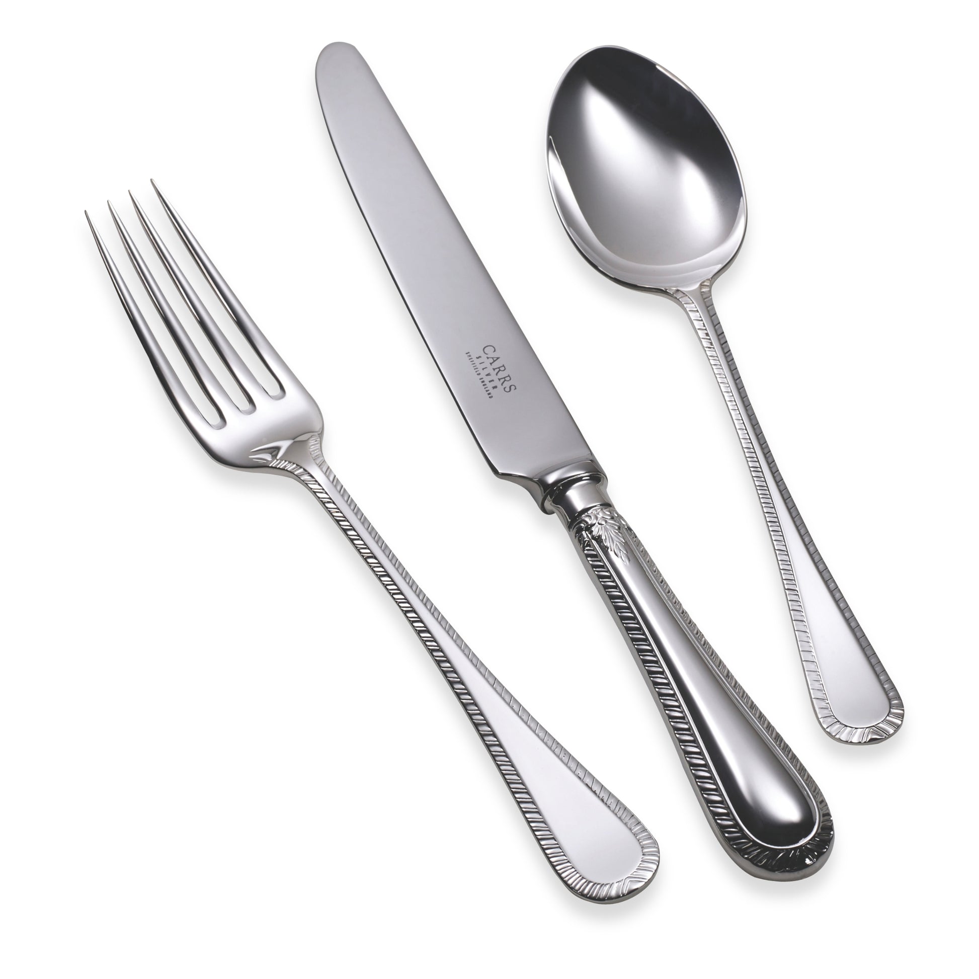 Carrs Silver Feather Edge Silverplate Cutlery Collection