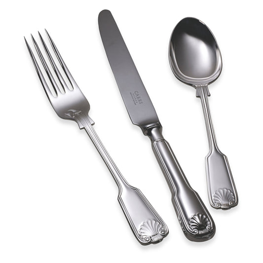 Carrs Silver Fiddle Thread & Shell Silverplate Cutlery Collection