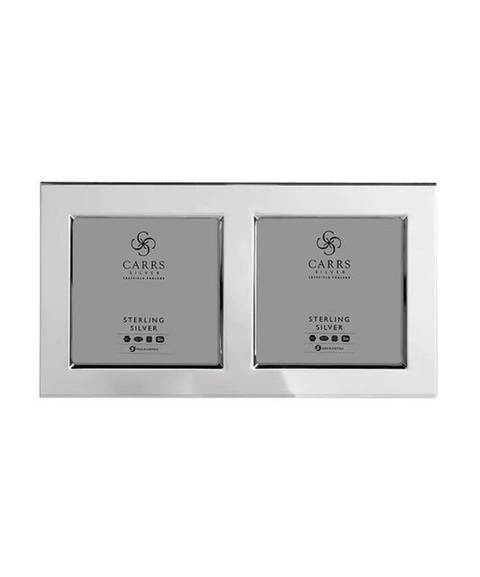 Carrs Silver Modern Flat Double Sterling Silver Frame