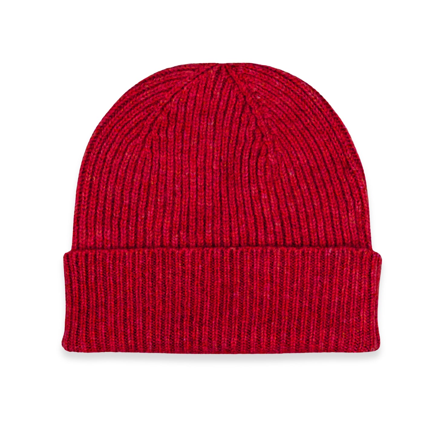 Cashmere Ribbed Hat in Cardinal