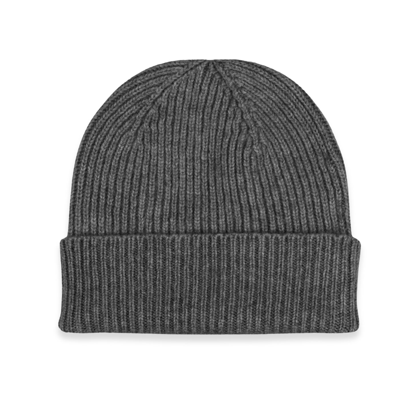 Cashmere Ribbed Hat in Derby Grey