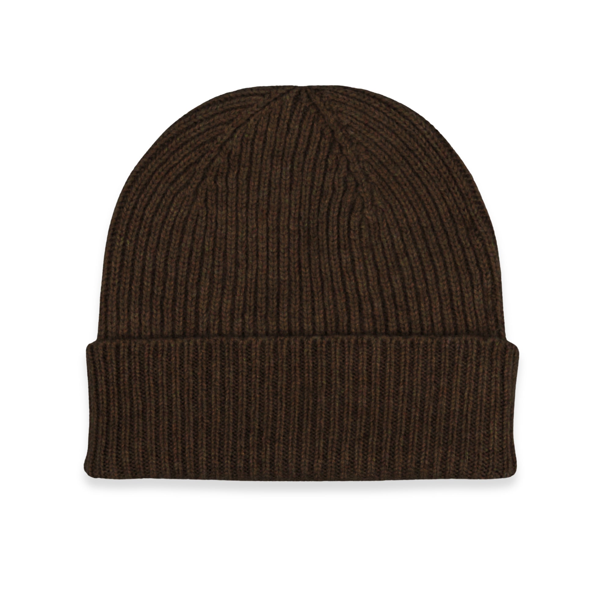 Cashmere Ribbed Hat in Ebony