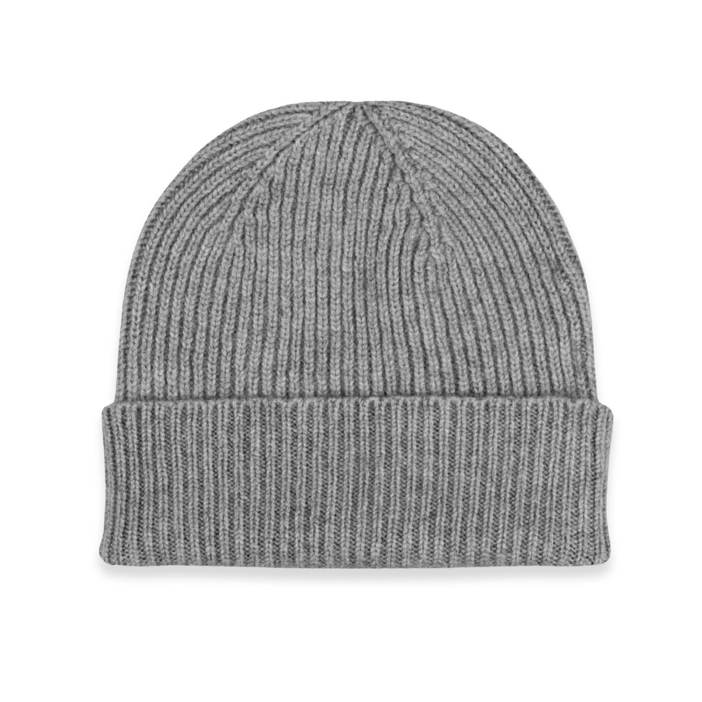 Cashmere Ribbed Hat in Flannel