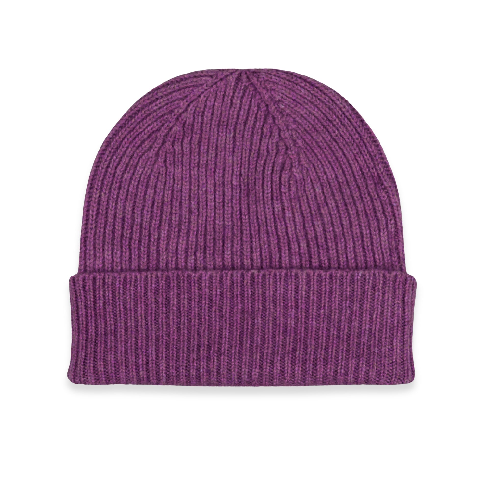 Cashmere Ribbed Hat in Loganberry