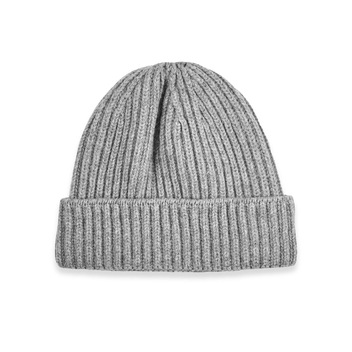 Cashmere Chunky Ribbed Hat in Flannel