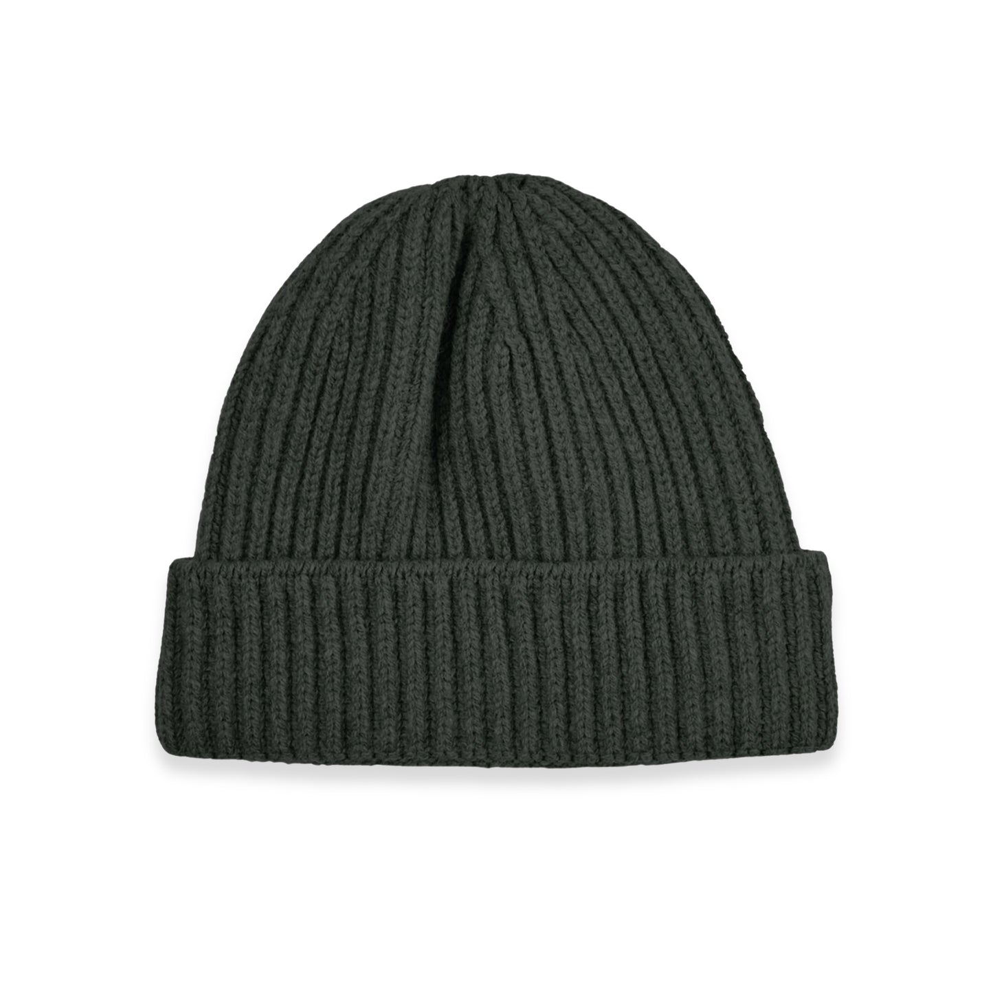 Cashmere Chunky Ribbed Hat in Loden