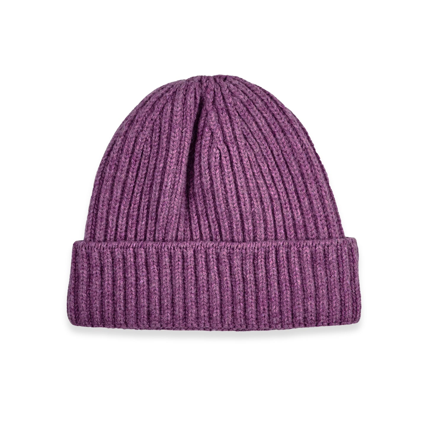 Cashmere Chunky Ribbed Hat in Loganberry