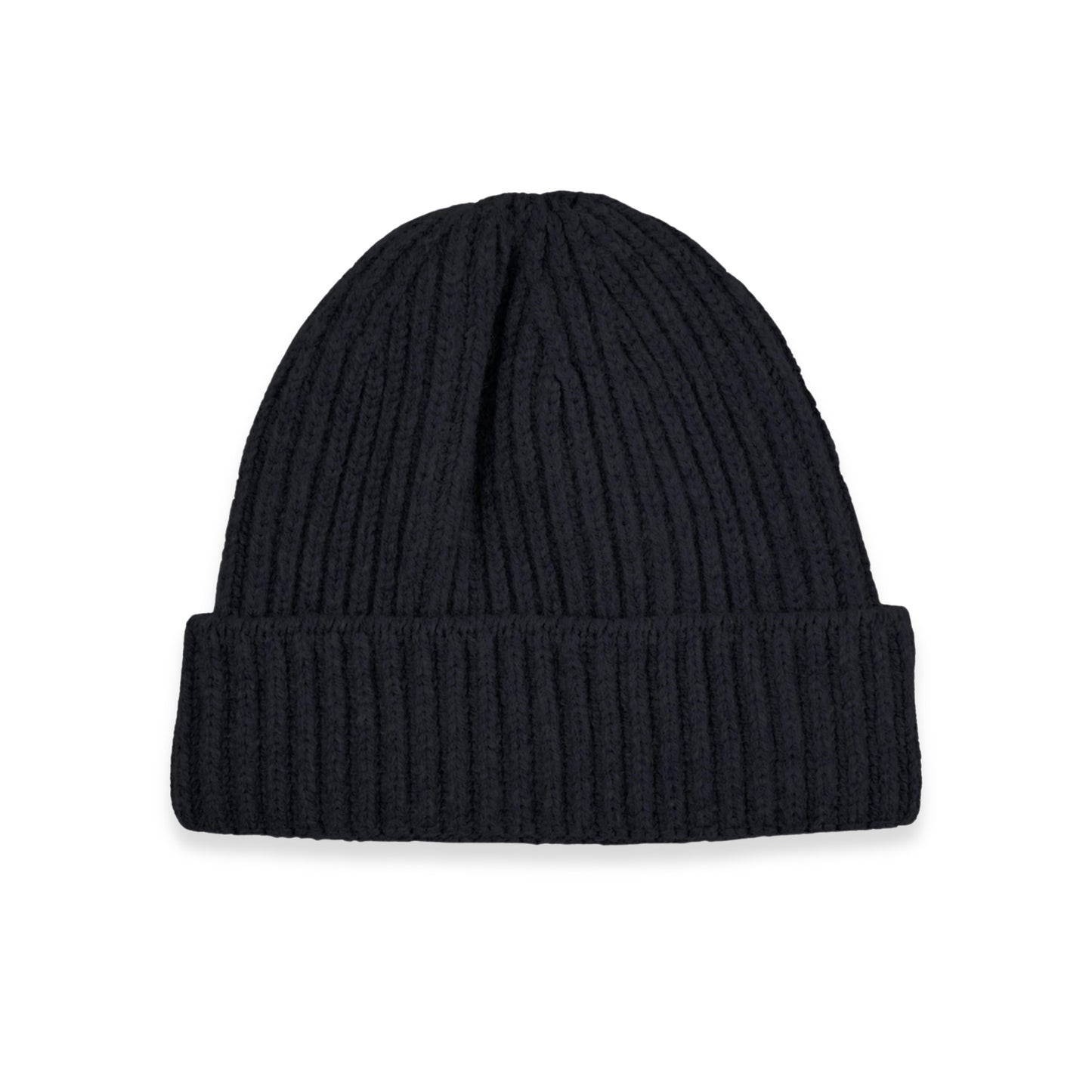 Cashmere Chunky Ribbed Hat in Navy