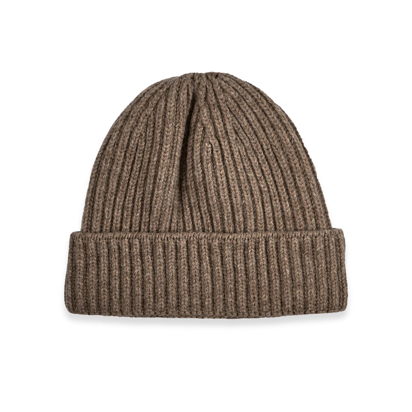 Cashmere Chunky Ribbed Hat in Wildebeest