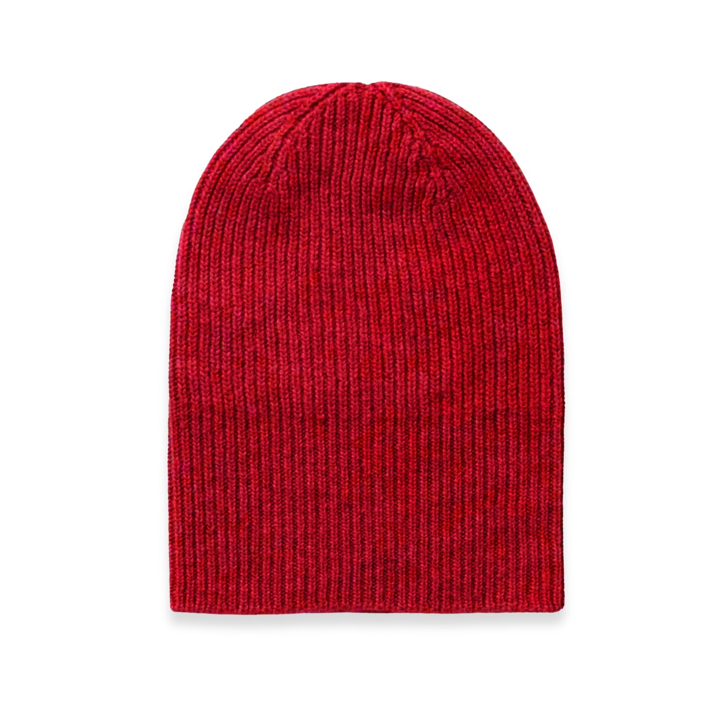 Cashmere Ribbed Hat in Cardinal