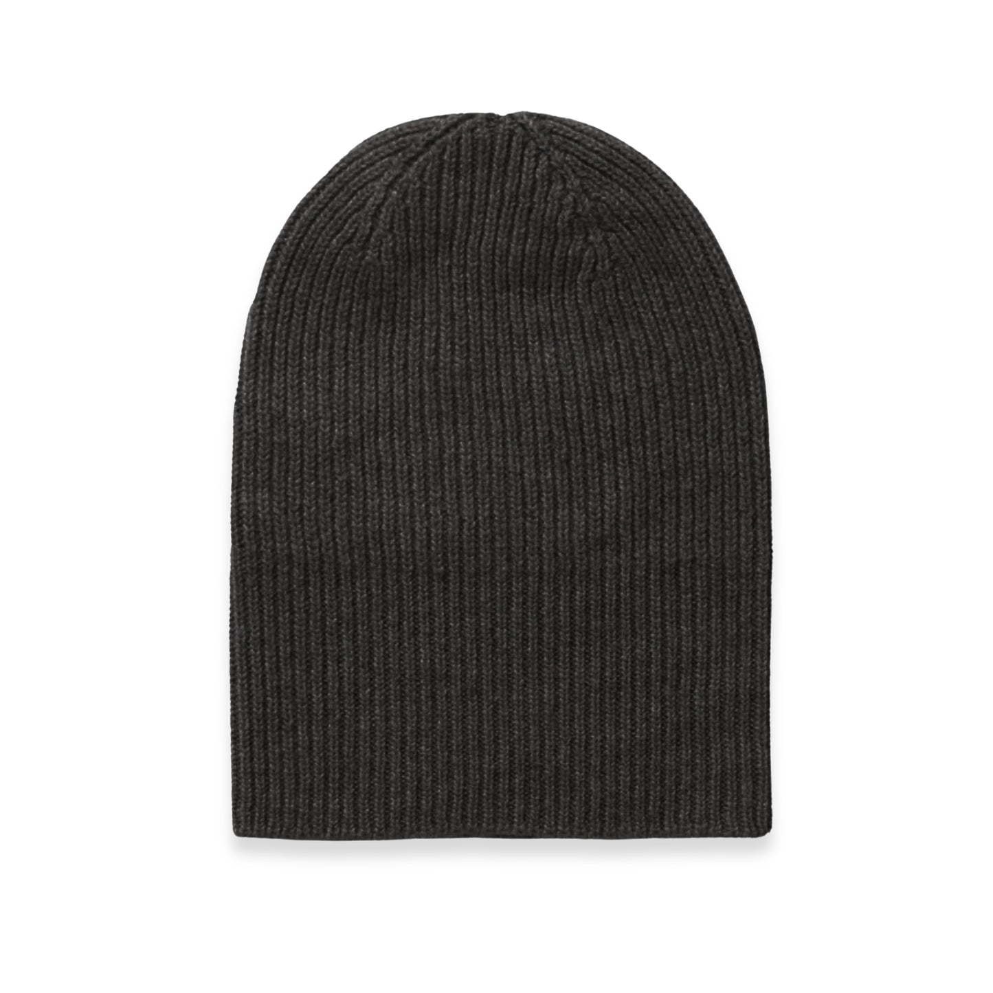 Cashmere Ribbed Hat in Charcoal