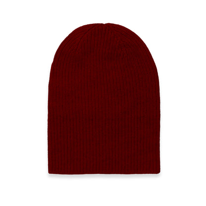 Cashmere Ribbed Hat in Claret