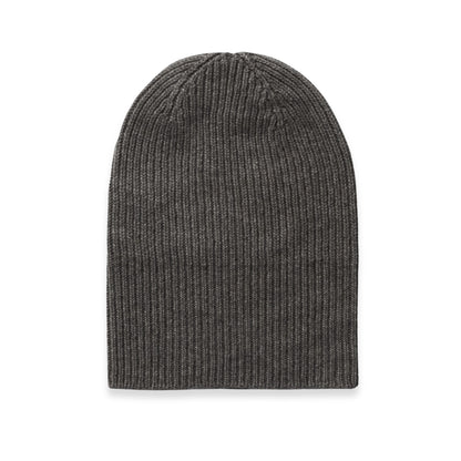 Cashmere Ribbed Hat in Derby Grey