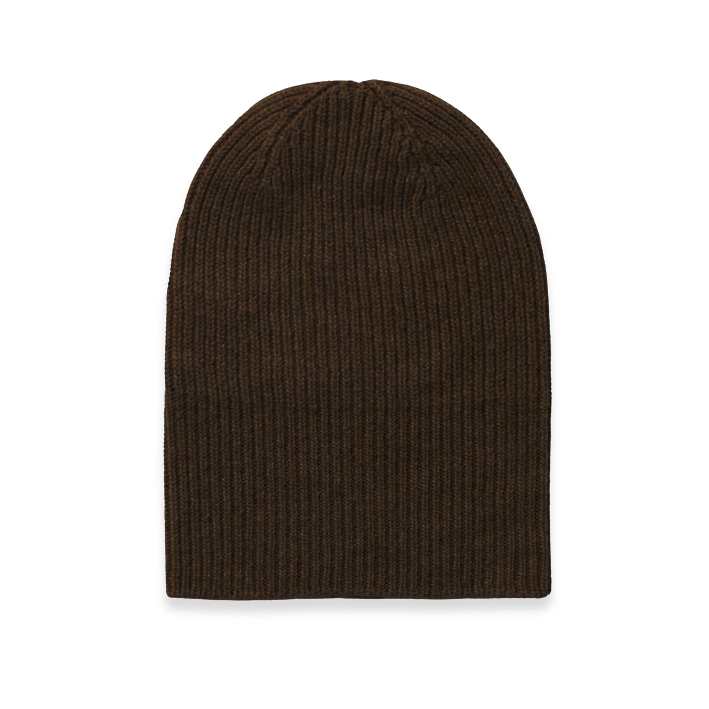 Cashmere Ribbed Hat in Ebony