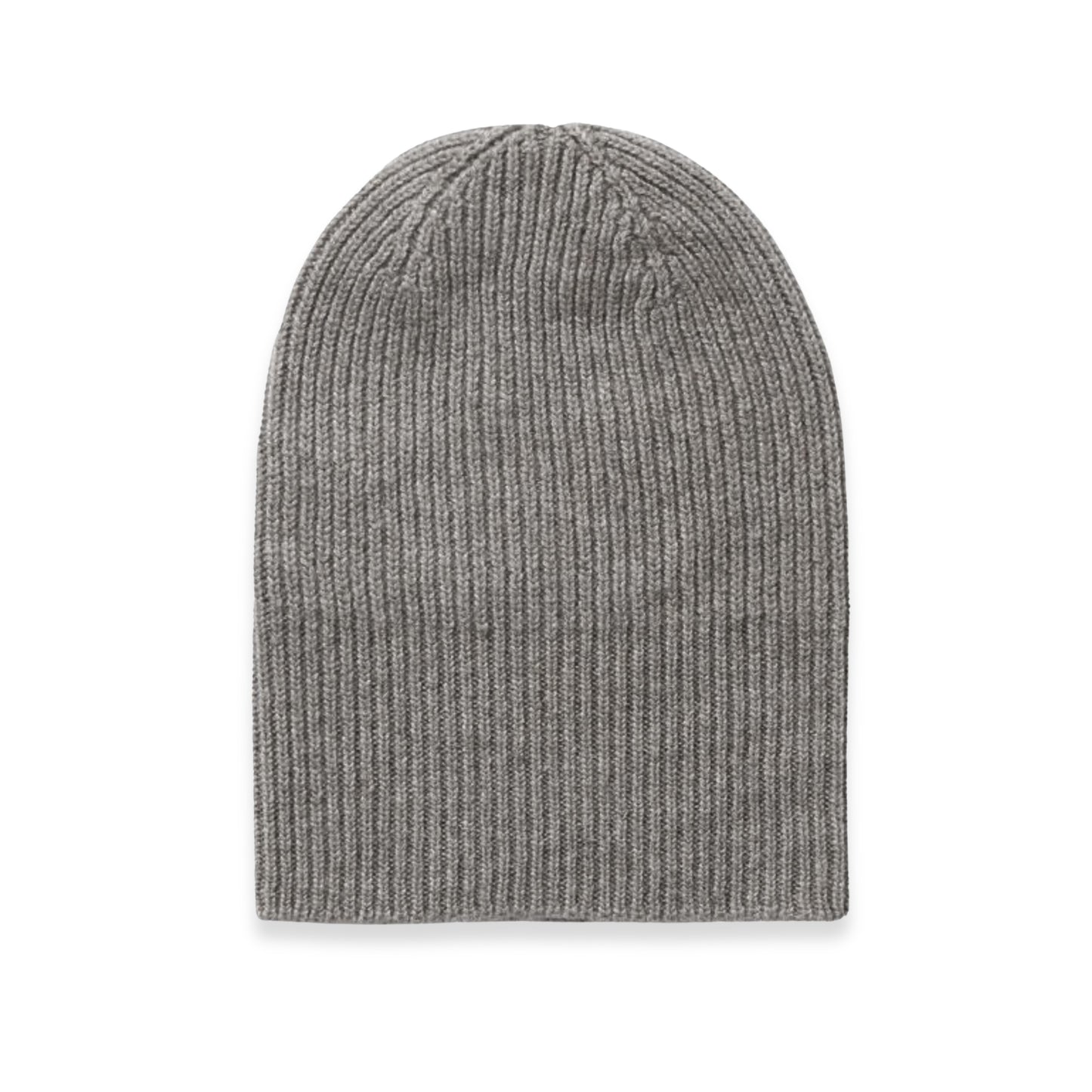 Cashmere Ribbed Hat in Flannel