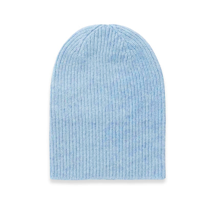 Cashmere Ribbed Hat in Hyacinth