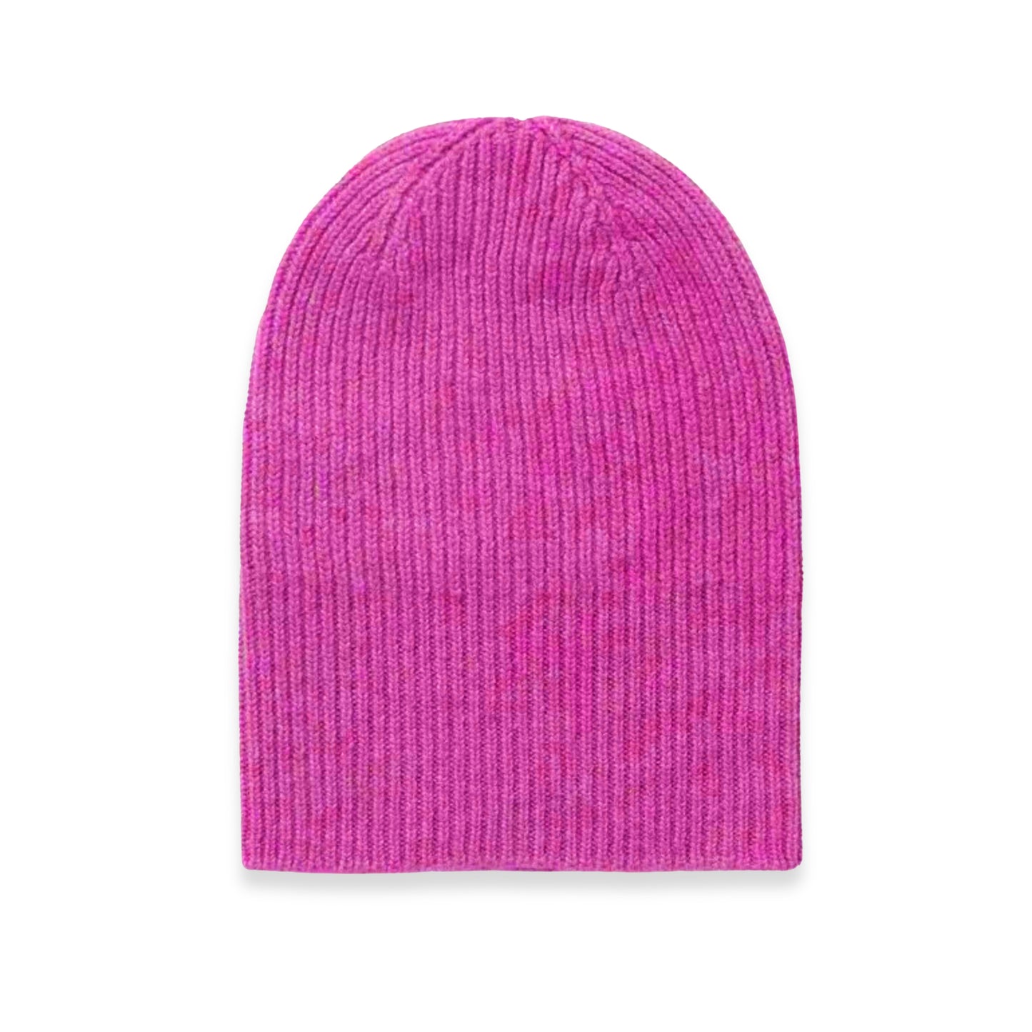 Cashmere Ribbed Hat in Infra Pink