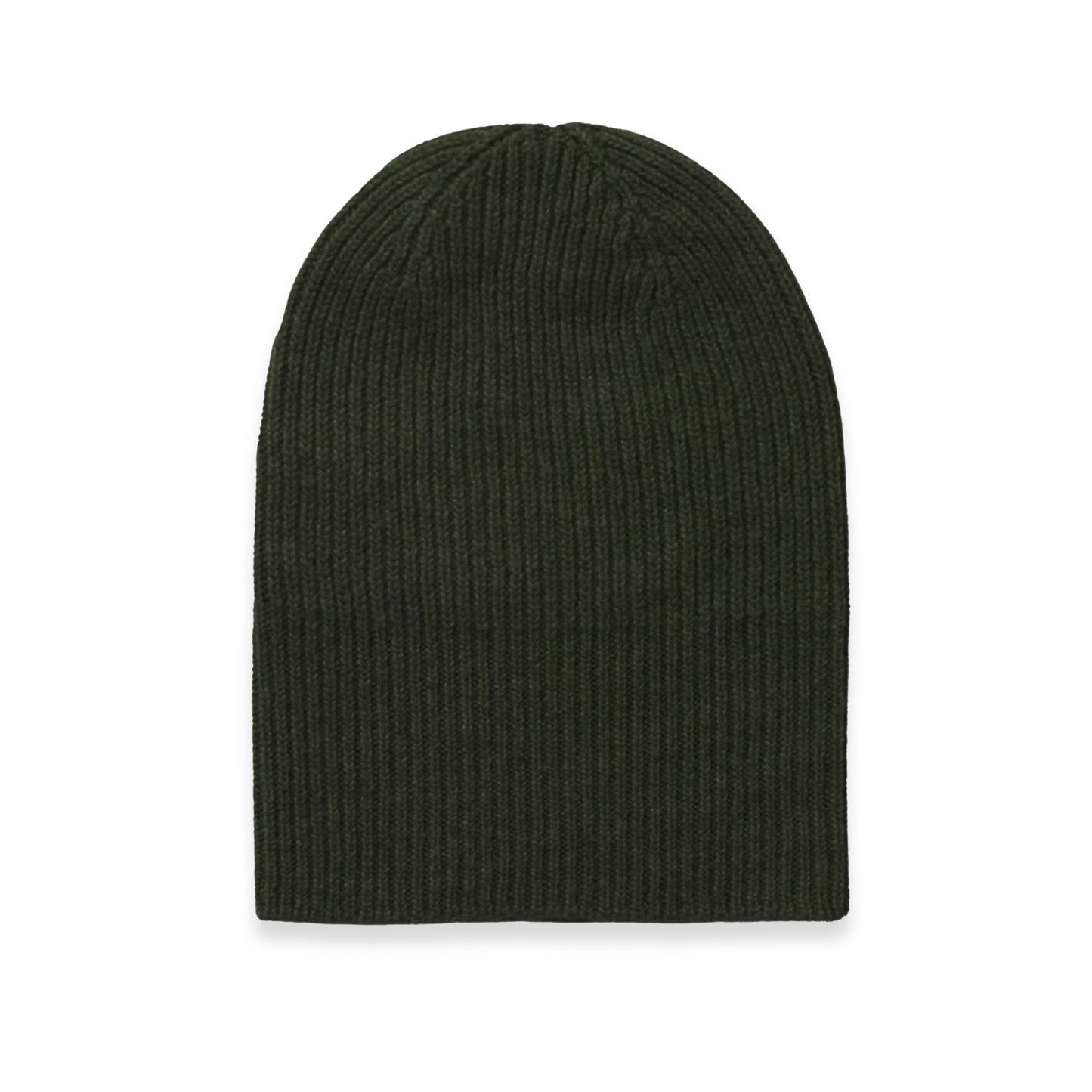 Cashmere Ribbed Hat in Loden