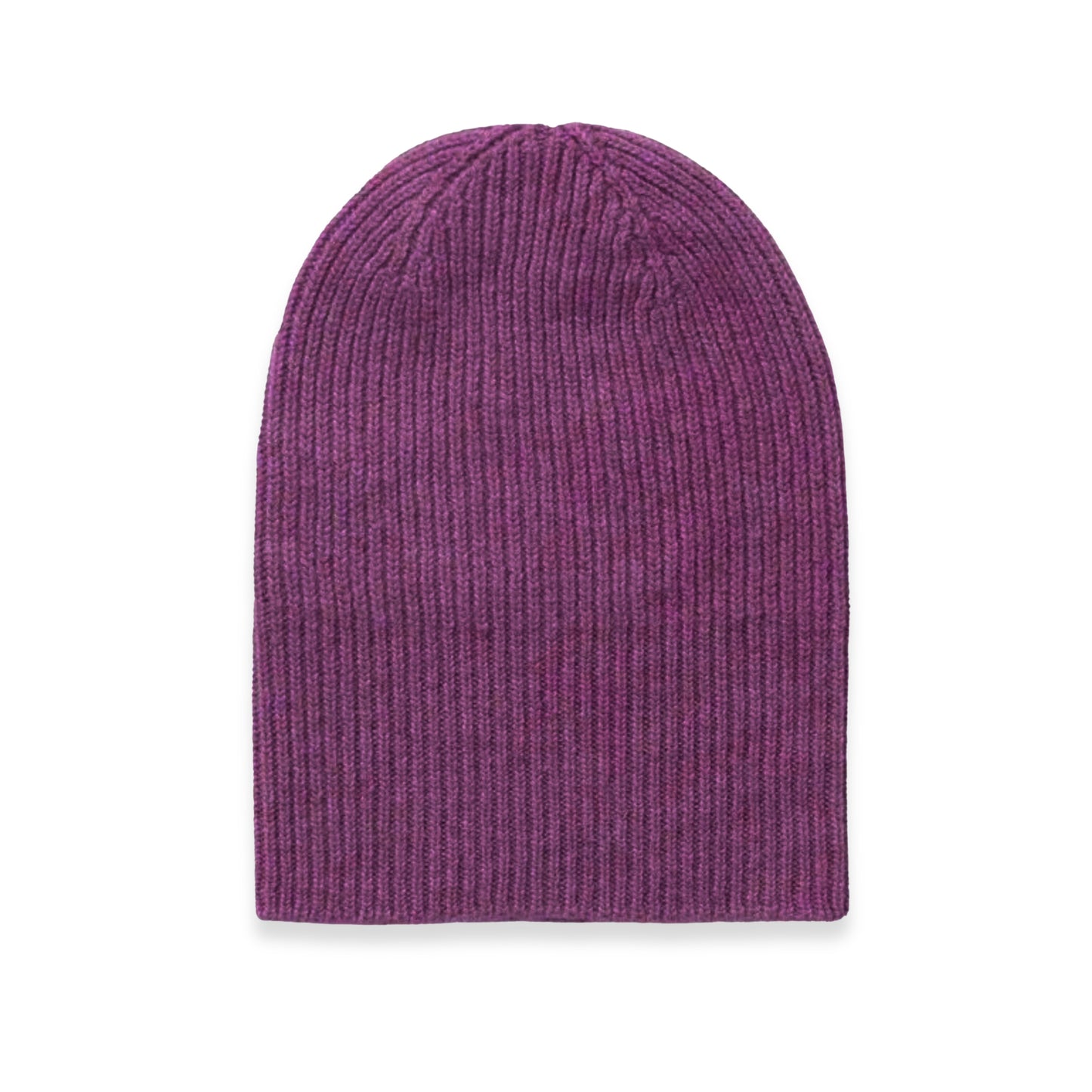 Cashmere Ribbed Hat in Loganberry