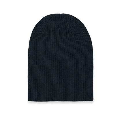 Cashmere Ribbed Hat in Navy