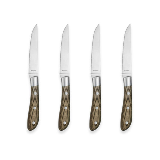 Couzon Achille Pakka Wood Steak Knives (Set of Four)