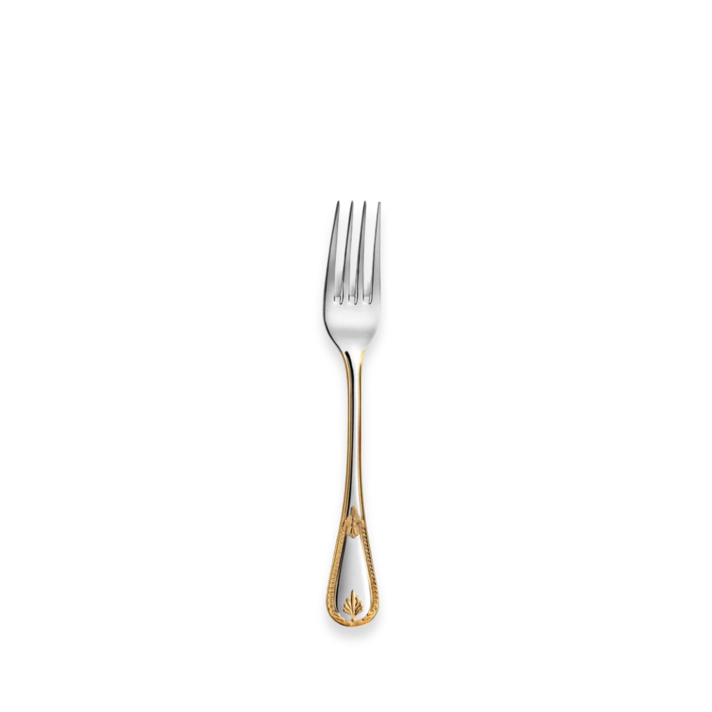 Couzon Consul Stainless Steel Flatware Collection with Gold Accents | Salad Fork