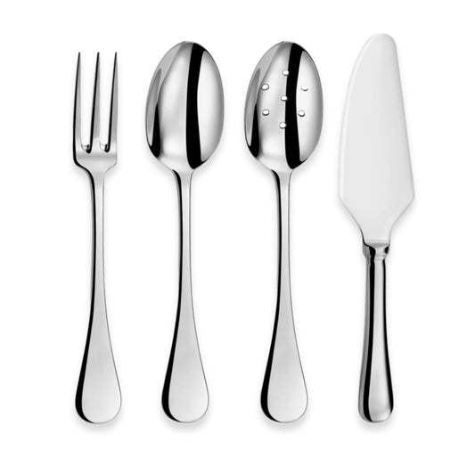 Couzon Elite Stainless Steel Servingware Collection | Four-Piece Hostess Set