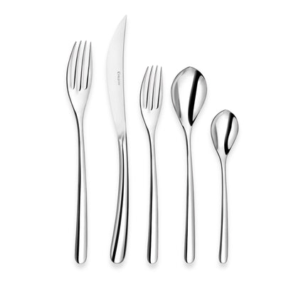 Couzon Elixir Stainless Steel Flatware Collection | Five-Piece Place Setting