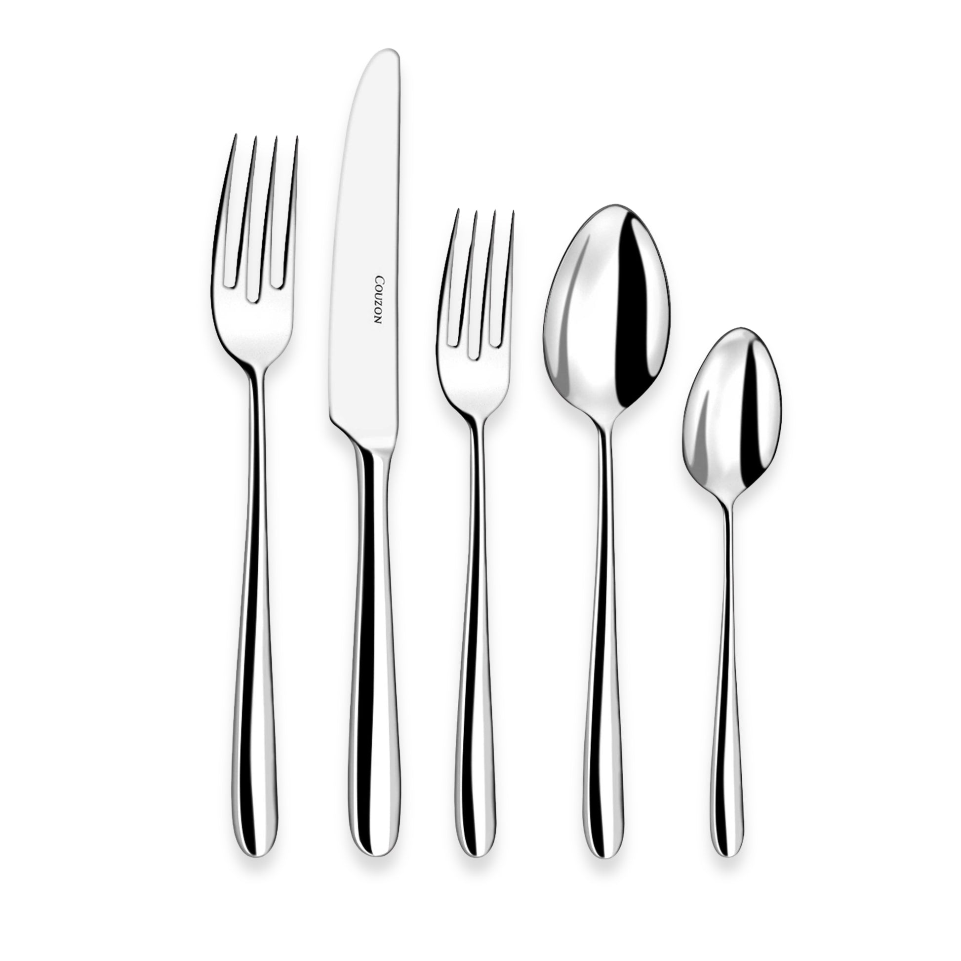 Couzon Fusain Silverplate Flatware Collection | Five-Piece Place Setting