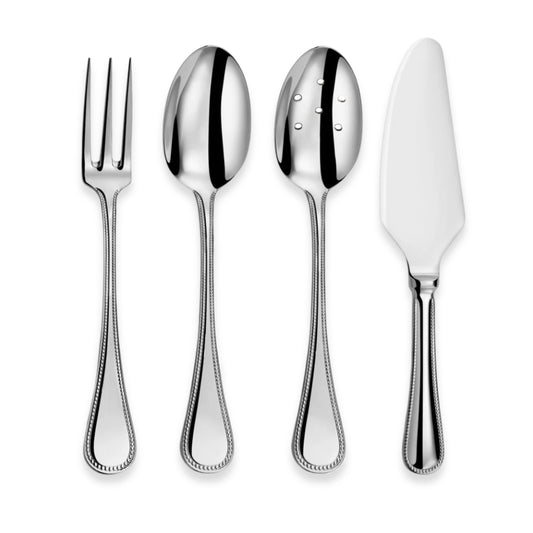 Couzon Le Perle Stainless Steel Flatware Collection | Four-Piece Hostess Set
