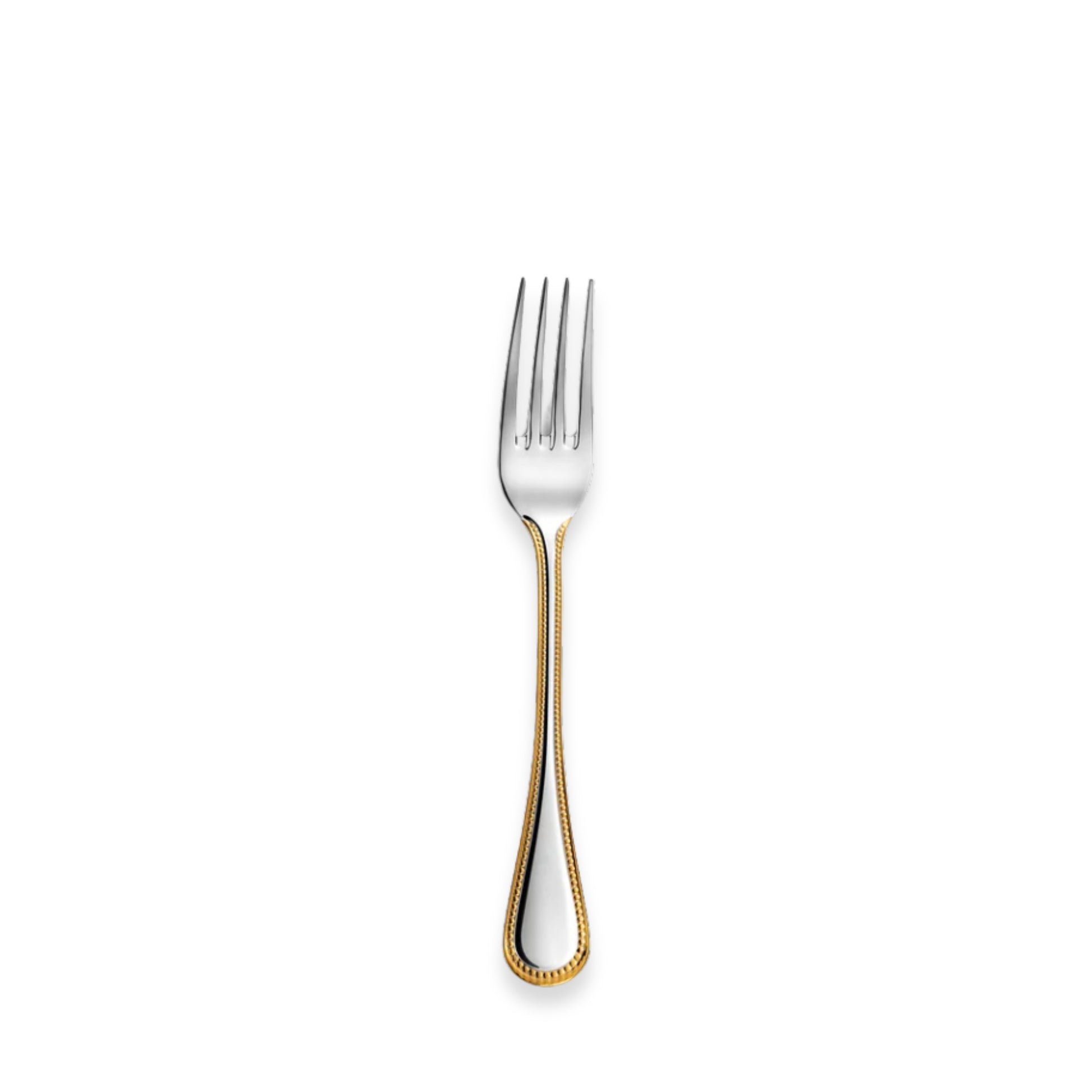 Couzon Lyrique Stainless Steel Flatware Collection with Gold Accents | Salad Fork