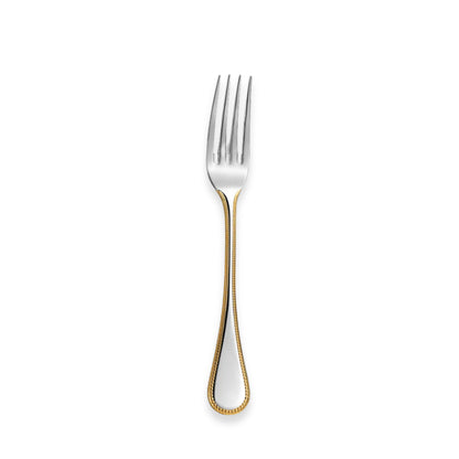 Couzon Lyrique Stainless Steel Flatware Collection with Gold Accents | Table Fork