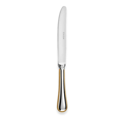 Couzon Le Perle Stainless Steel Flatware Collection with Gold Accents | Table Knife