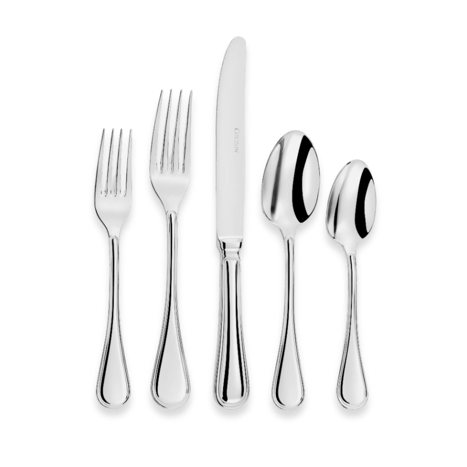 Couzon Lyrique Stainless Steel Flatware Collection | Five-Piece Place Setting