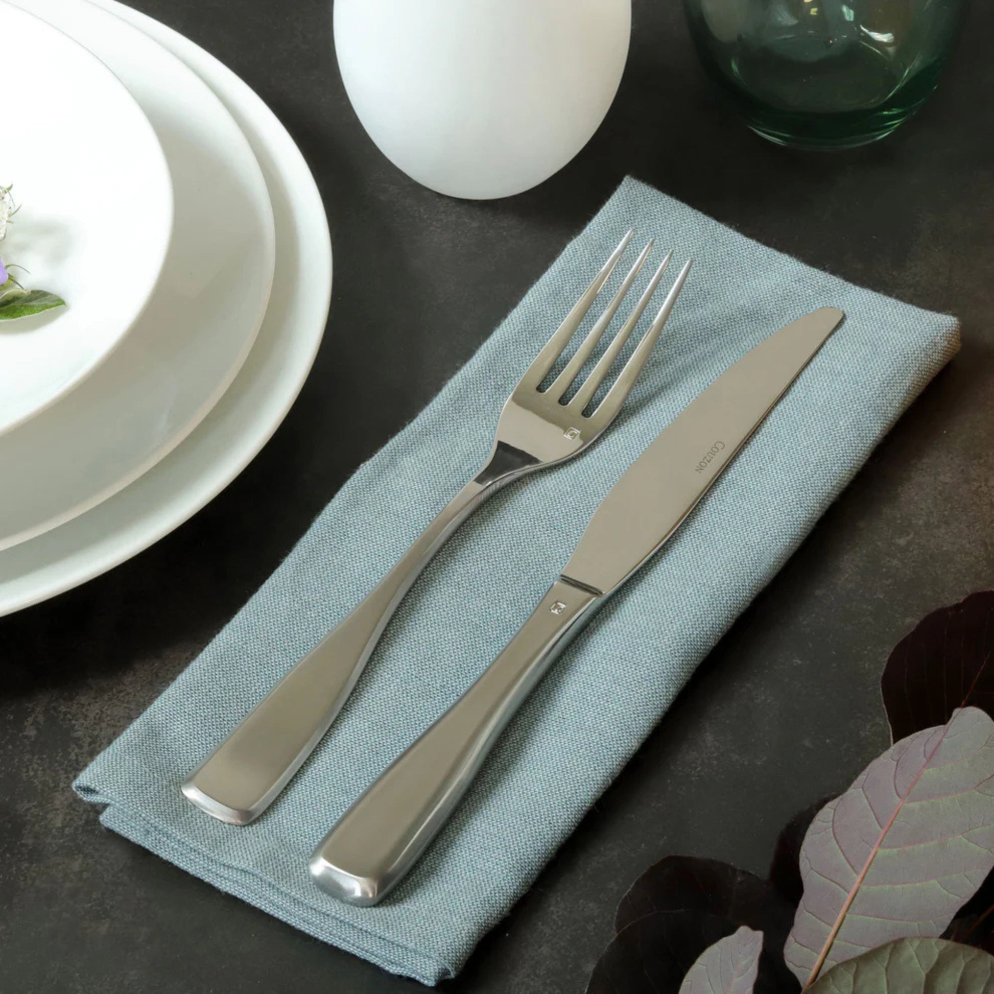 Couzon Millennium Stainless Steel Flatware Collection | Five-Piece Place Setting