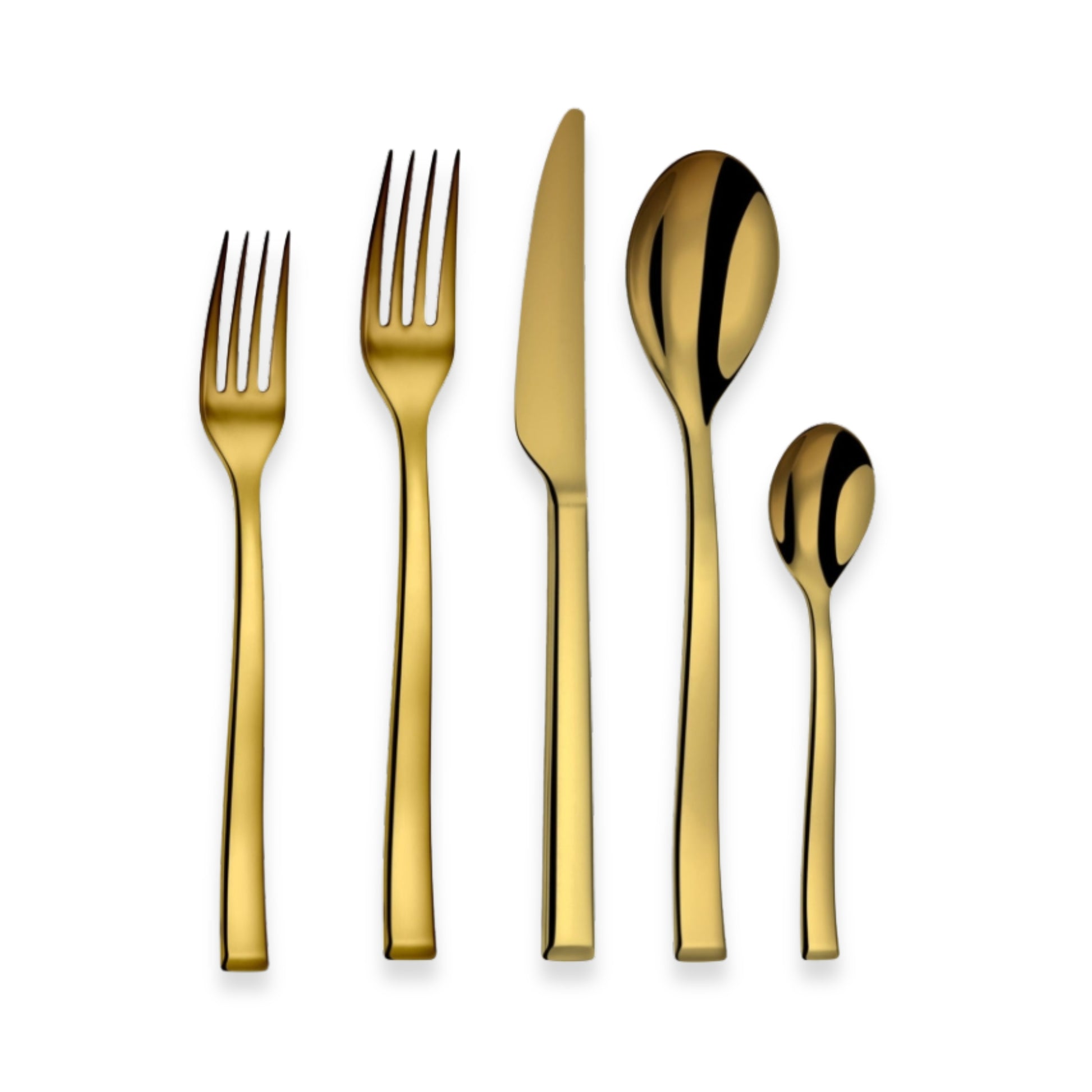 Couzon Side Gold PVD Flatware Collection | Five-Piece Place Setting