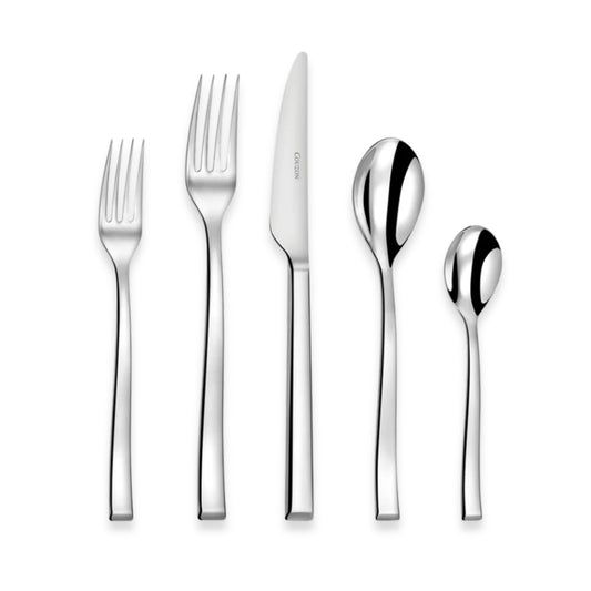 Couzon Side Stainless Steel Flatware Collection | Five-Piece Place Setting
