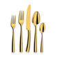 Couzon Silhouette Gold PVD Flatware Collection | Five-Piece Place Setting