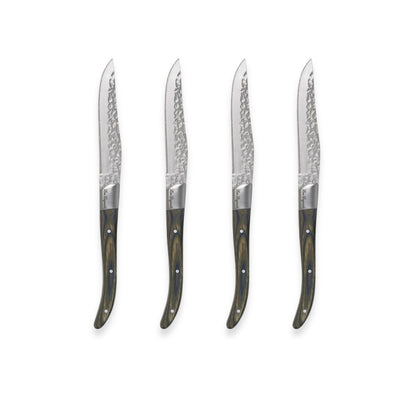 Couzon Volcano Pakka Wood Steak Knives (Set of Four)