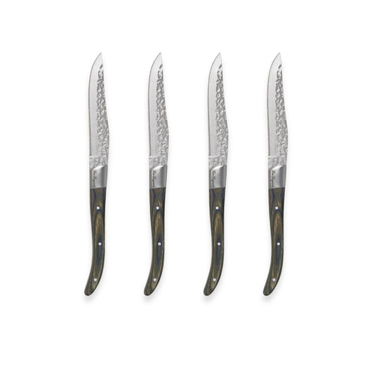 Couzon Volcano Pakka Wood Steak Knives (Set of Four)
