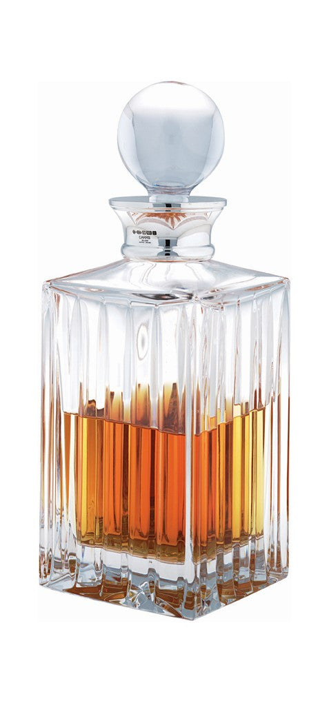 Crystal & Sterling Linear Square Decanter